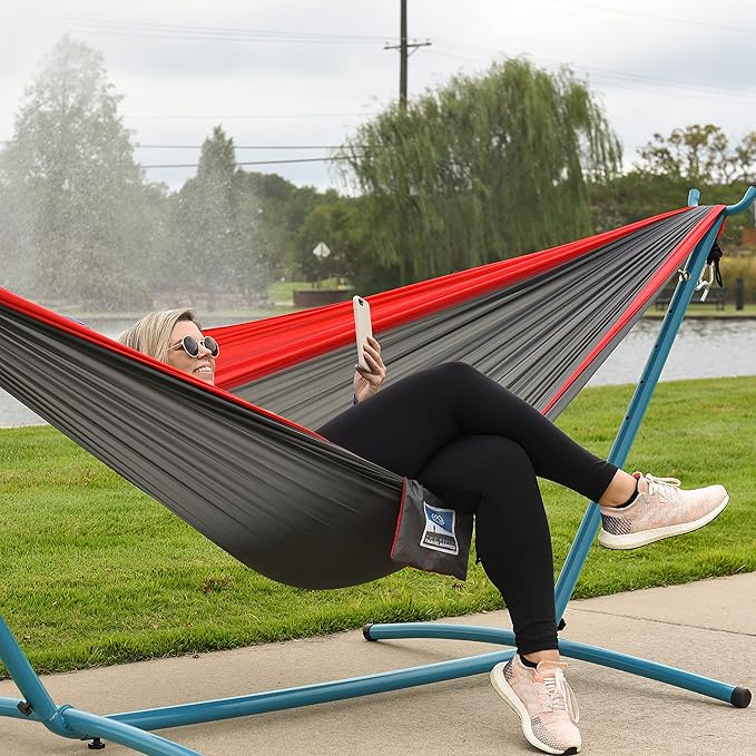 Equip Single Point Portable Hammock Stand - Perfect for Lounging & Camping Hammocks - Hang Around & Enjoy The Outdoors - Up to 400lbs Capacity