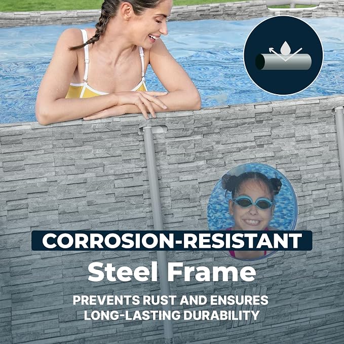 Bestway Steel Pro MAX Splashview 14' x 8'2" x 39.5" Above Ground Swimming Pool Set