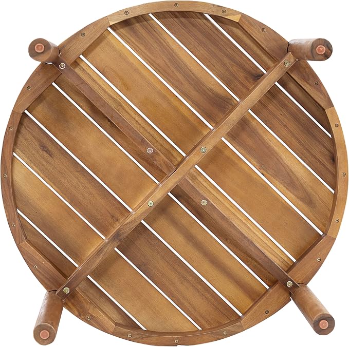 Christopher Knight Home Haven Acacia Wood Outdoor Loveseat and Coffee Table Set, 2 Piece Patio Furniture Set with Water-Repellent Cushion, Solid Wood Outdoor Conversation Set, Beige+Teak