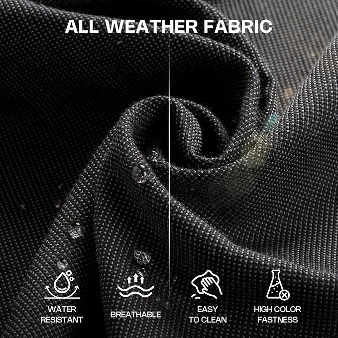 Patio Furniture Set, Outdoor Wicker Chairs of 2, Modern Rattan Outdoor Chairs Conversation Set, All Weather High Back Patio Sofa with Comfy Cushions for Porch, Balcony, Garden, Black