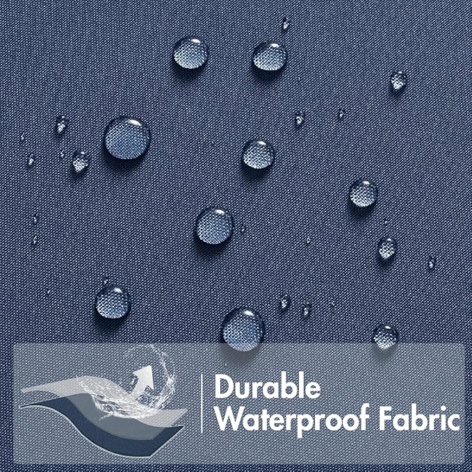 MIULEE Pack of 2 Decorative Outdoor Waterproof Pillow Covers Square Garden Cushion Sham Throw Pillowcase Shell for Spring Patio Tent Couch 24x24 Inch Navy Blue