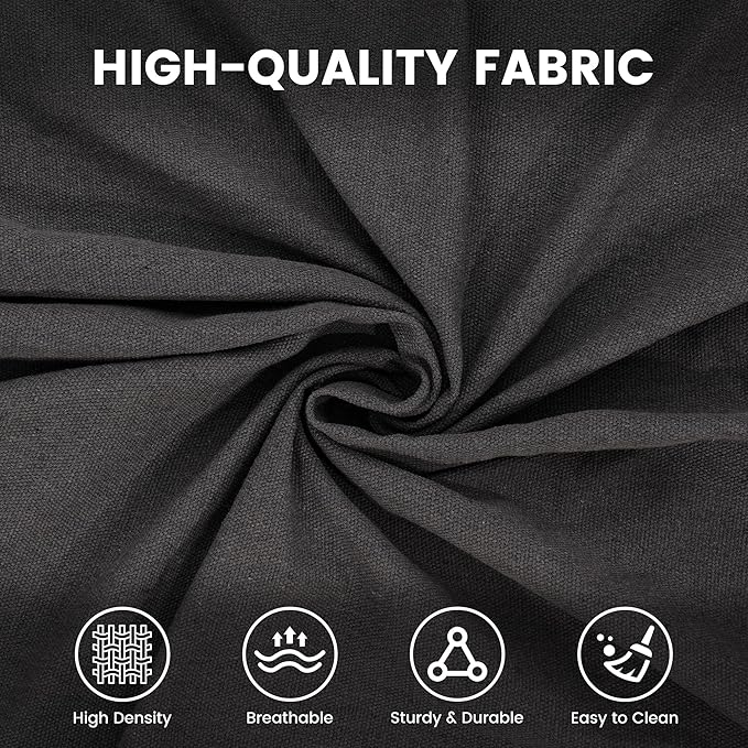 Lazy Daze Hammocks Extra Large Double Hammock, Portable Camping Hammock with Travel Bag & Tree Straps for Outdoor, Camping, Backyard, Patio, 550lbs Capacity, Dark Gray