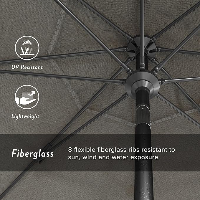 California Umbrella Crank Lift, Collar Tilt, Aluminum Pole