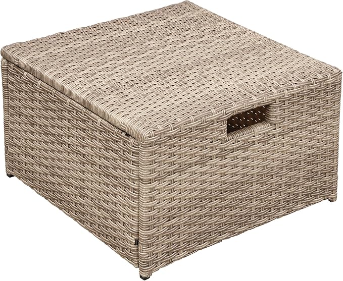 Bellemave Patio Furniture Set,4piece Outdoor Conversation Set Wicker Rattan Patio Conversation Sets with Cushion Outside Sofa Set,5 Pieces 7 Seats,Gray