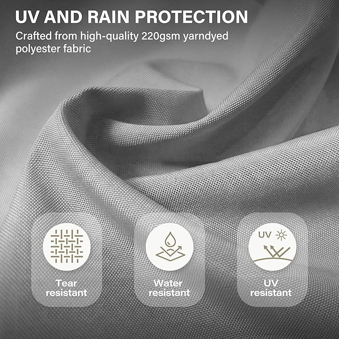 LAUSAINT HOME Cantilever Patio Umbrella, 360° Rotating Offset Umbrella with Aluminum Frame, Large Square Sunshade for Backyard, Pool, Deck, Lawn (Square, Khaki)