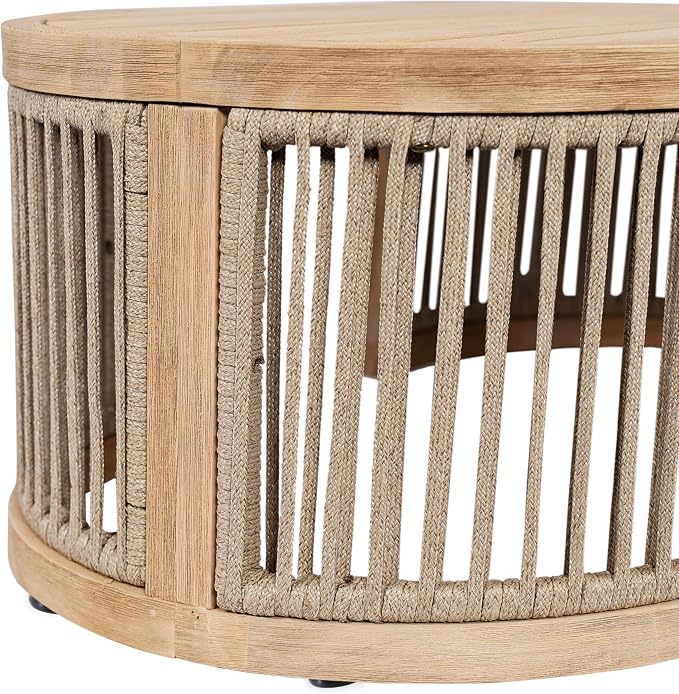 Christopher Knight Home Delbert Acacia Wood 4 Piece Patio Furniture Set, Wooden Patio Conversation Set with Club Chair+Coffee Table, 4-Seater Outdoor Loveseat Sofa Chair and Table Set, Natural+Beige