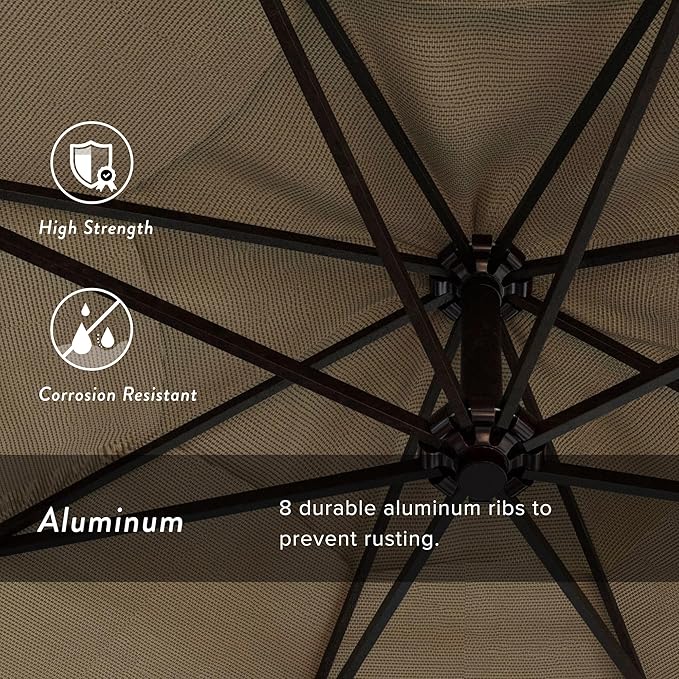 California Umbrella 9-Foot Offset Cantilever Patio Umbrella Infinite Tilt