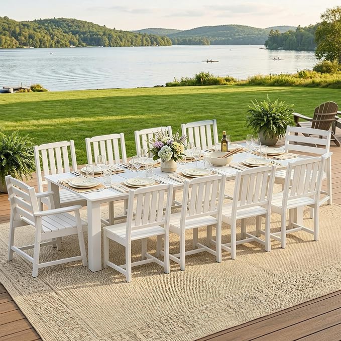LOUNZY HDPE Outdoor Dining Table for 8&10