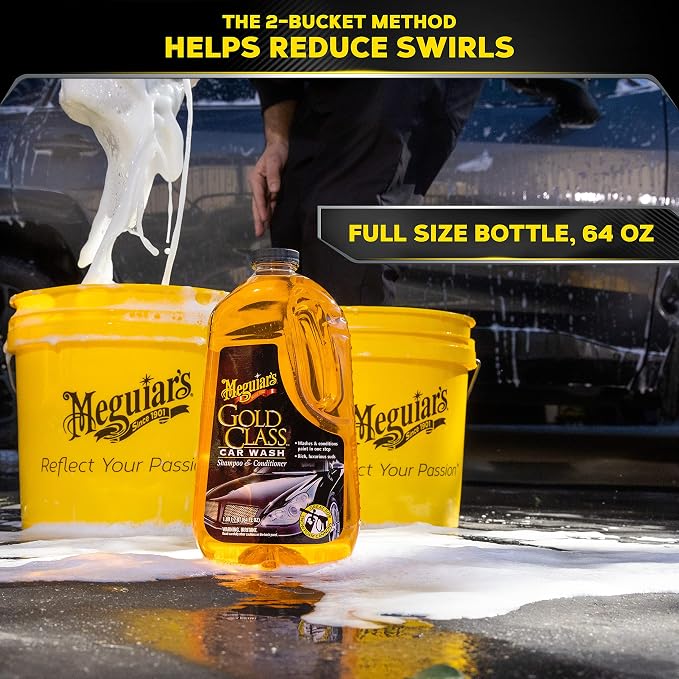 Greenworks 1600 PSI (1.2 GPM) Electric Pressure Washer & Meguiar’s Gold Class Car Wash - for Father's Day, Give The Gift of a Clean and Glossy Car - 64 Oz