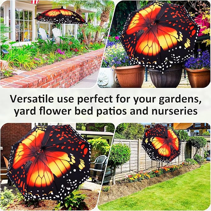 Plant Umbrellas for Outdoor Plants, Large Garden Plant Umbrella Shade Upgraded Adjustable Angle Height for Potted Plants Garden Beds