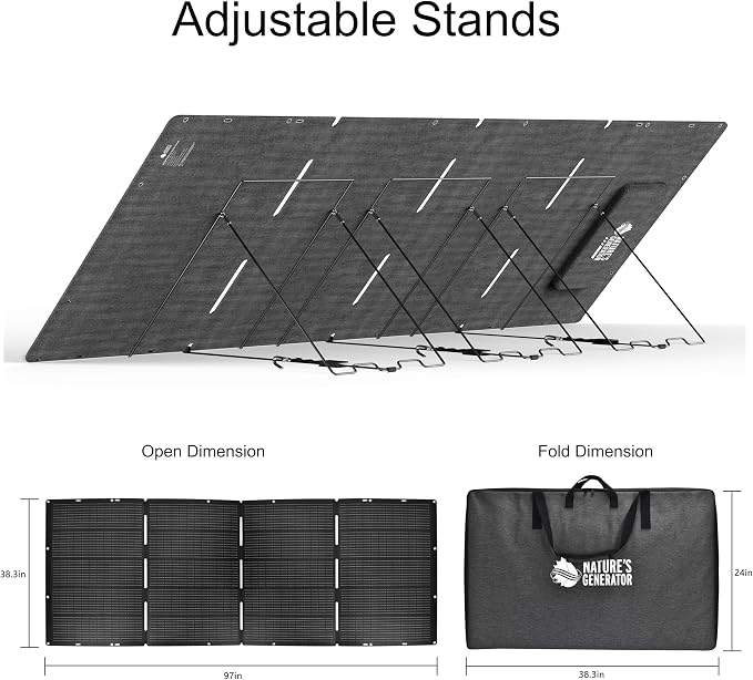 Nature’s Generator Mygrid Lithium 10K Solar Generator with 4pcs 400W Folding Solar Panel