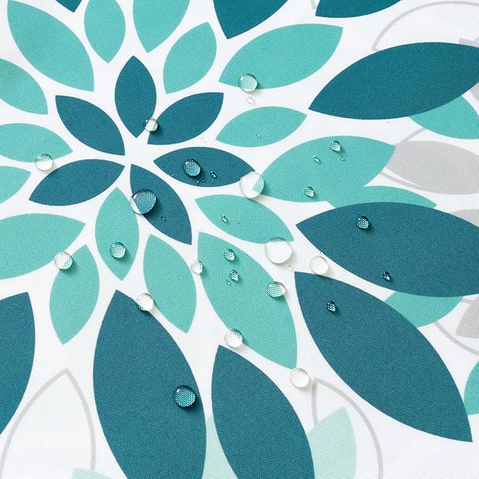 Floral Outdoor Pillow Covers Waterproof Spring Throw Pillow Cases Aqua Green 18x18 Inch Set of 2 Decorative Summer Cushion Covers for Patio Furniture Garden Bench Porch Sofa