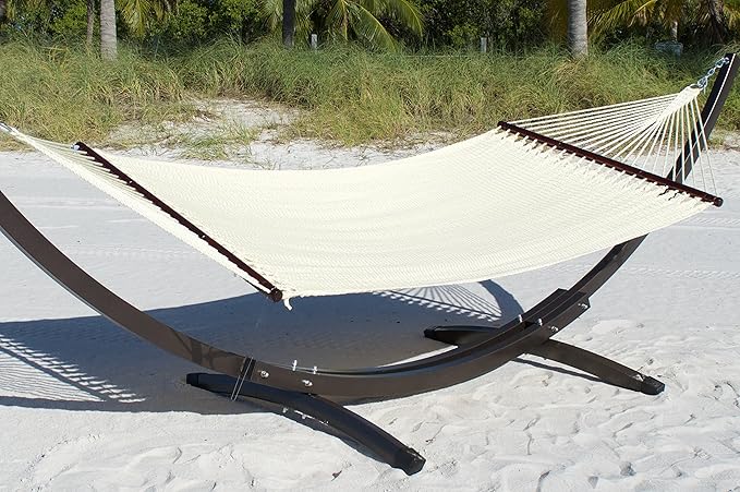 Double Caribbean Hammock - Soft-Spun Polyester - 48 inch (Cream)