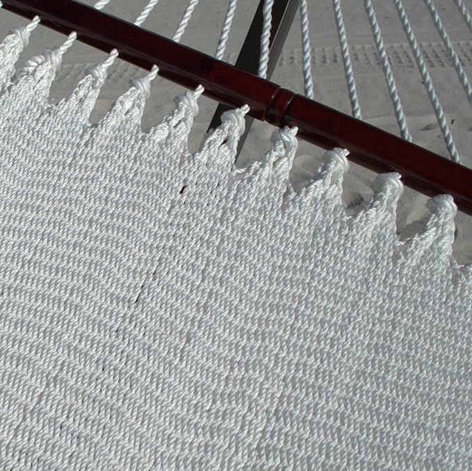 Double Caribbean Hammock - Soft-Spun Polyester - 48 inch (White)