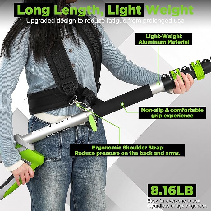 FIXFANS 21 FT Telescoping Pressure Washer Wand with Brush, 4000 PSI Telescopic Power Washer Extension Wand, 3 Gutter Cleaner Curved Rods, 5 Nozzle Tips, 2 Hose Adapters and Support Belt
