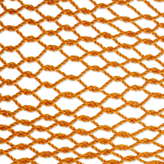 NOVICA Handmade Amber Cotton Hammock (Triple) with Macrame Panels - Double-Sized, Comfortable and Durable Outdoor Hamaca for Travel, Camping - 100% Cotton, Holds up to 550 lbs, Mirage in Amber'