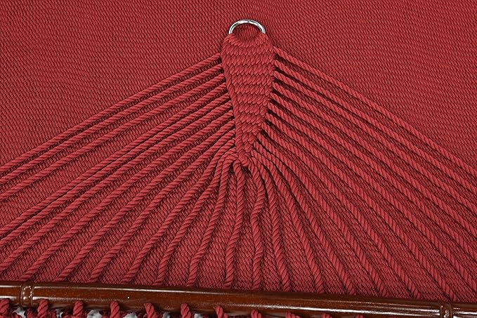 Jumbo Caribbean Hammock - 55 Inch - Soft-Spun Polyester - Red