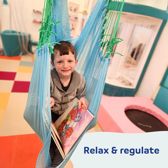 Fun and Function - Mesh Therapy Swing - Great for Kids with Special Needs - Ceiling Mount, Lightweight, Indoor Therapy Hammock - for Adults and Children Age 3+