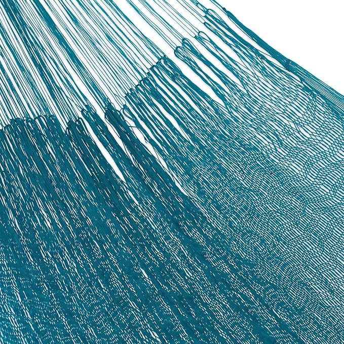NOVICA Turquoise Blue Nylon Mayan Hand Woven Hammock, Teal Haven' (Single)