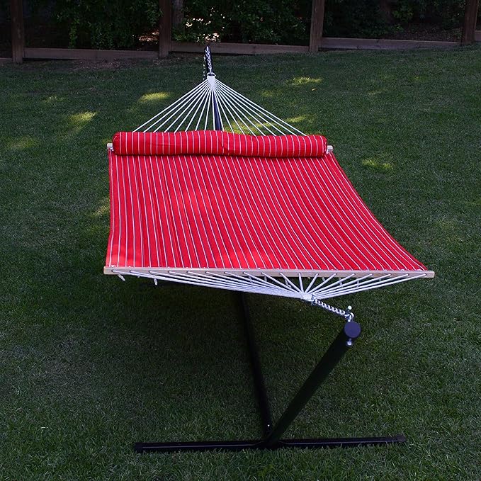 Quilted Hammock with Matching Pillow - 13 Feet in Length 500 lbs. Weight Capacity