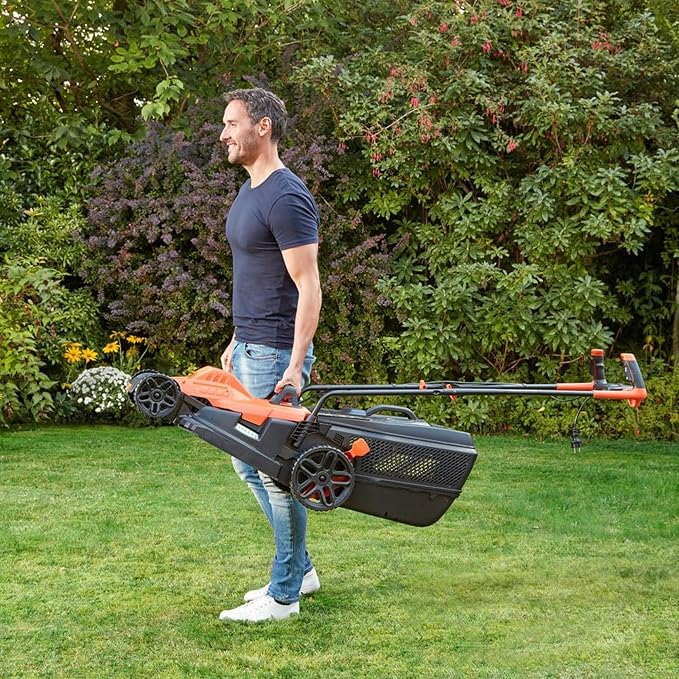 BLACK+DECKER Wired Trimmer - 6 adjustable heights, orange, BEMW481BH-QS
