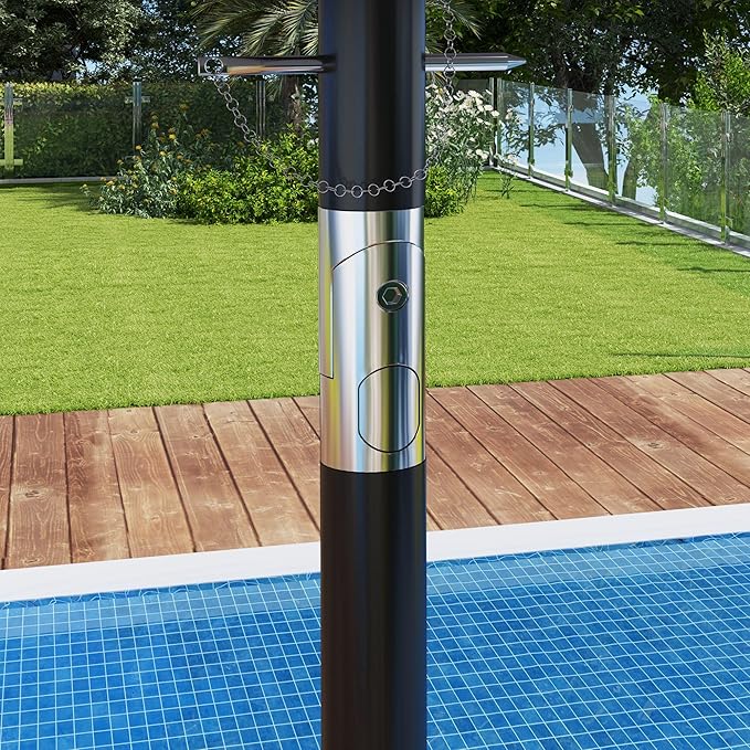 Outsunny Double Sided Patio Umbrella, 9.5' Large Outdoor Market Umbrella with Tilt and Crank, 3 Air Vents and 12 Ribs, for Garden, Deck, Pool