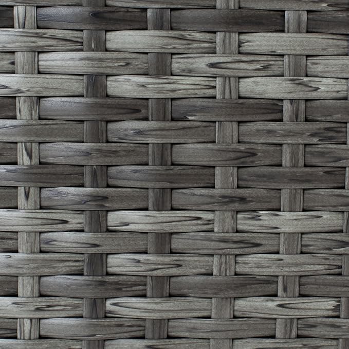 SAFAVIEH Outdoor Collection Helga Grey Brown/White Wicker Conversation Patio Set