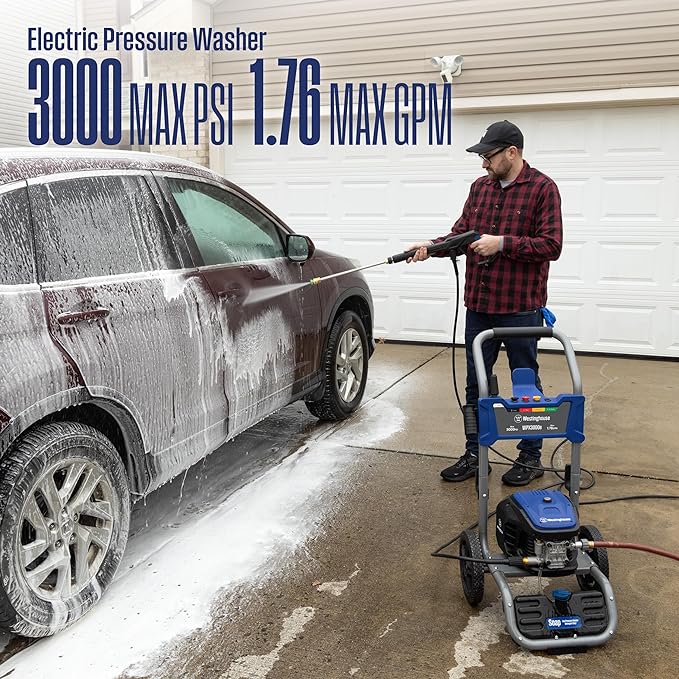 Westinghouse 3000 PSI 1.76 GPM Electric Pressure Washer and 15" 3400 PSI Surface Cleaner Attachment Bundle