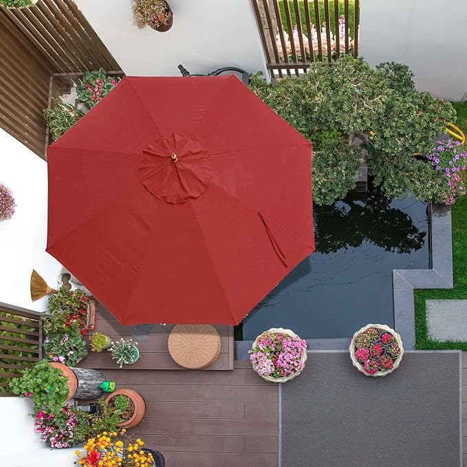 Yescom Patio Umbrella Replacement Outdoor Canopy Beach Backyard Market Table Top Cover