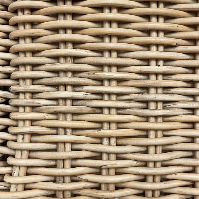 Cambridge Casual Seaside Wood Outdoor Coffee Table, Natural Teak/All-Weather Wicker