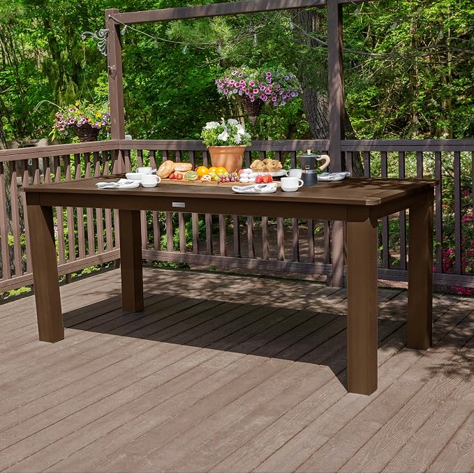 Highwood Lehigh 7pc Rectangular Counter Height Dining Set 84" x 42", Weathered Acorn