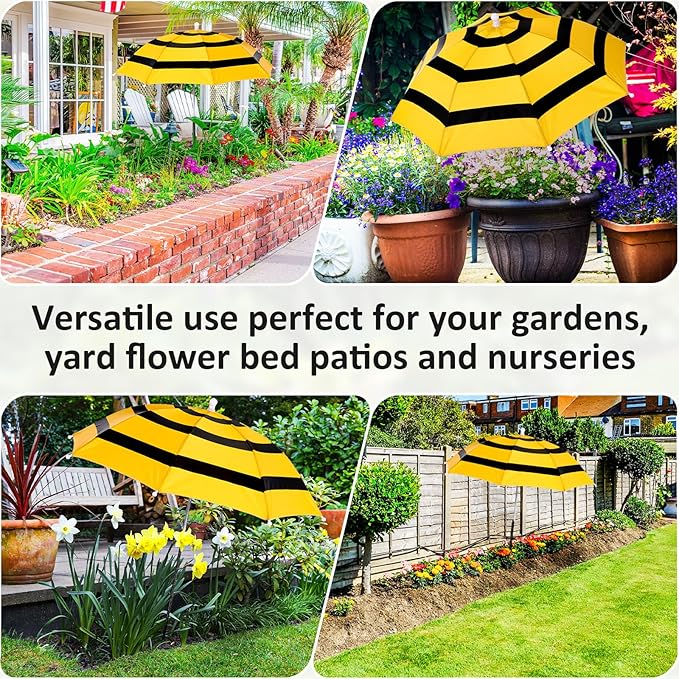 Plant Umbrellas for Outdoor Plants, Large Garden Plant Umbrella Shade Upgraded Adjustable Angle Height for Potted Plants Garden Beds
