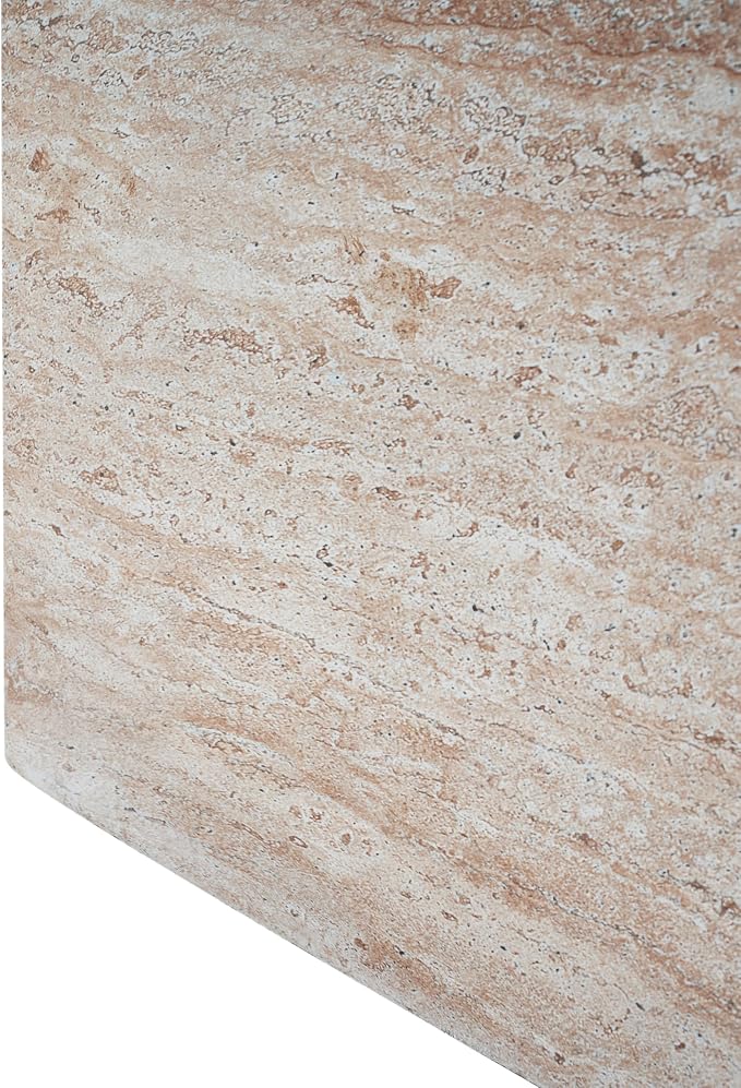 Outdoor Side Table 22" Square Shape Concrete Side Table, Patio Tables for Outside Decorative Garden Stools, No Assembly Accent Table for Patio Porch Living Room, Beige