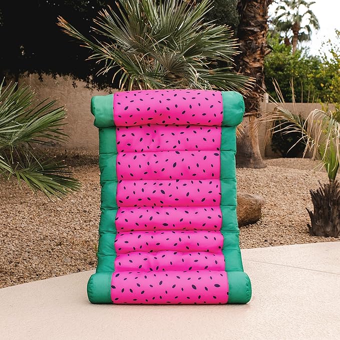 Big Joe Kona Hammock No Inflation Needed Pool Lounger with Headrest, Quick Draining Fabric, 4 feet Big