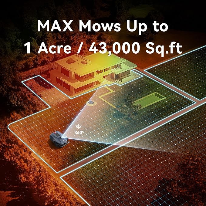 Neomow X 3D LiDAR Slam Mapping Robot Lawn Mower Perimeter Wireless for 1 Acre AI Vision Obstacle Avoidance with 4G, No RTK Antenna Required, App Control, GPS, IPX5, Anti-Theft, Queit