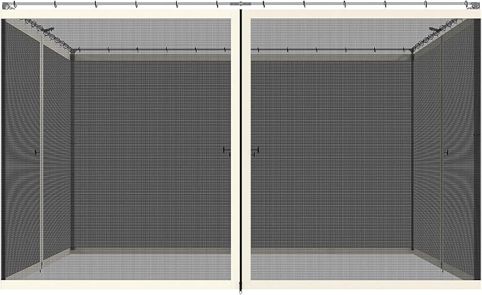 Outsunny 10' x 12' Universal Replacement Mesh Sidewall Netting for Patio Gazebos and Canopy Tents with Zippers, (Sidewall Only) Beige, Black