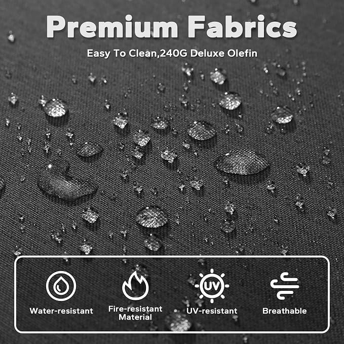 Outdoor Aluminum Furniture Set, 4-Piece Patio Conversation Set, 2 Swivel Chairs and 2 Sofa, All-Weather Metal Frame, 6" Thick Removable Cushions, Deep Setting for Garden, Poolside and Porch