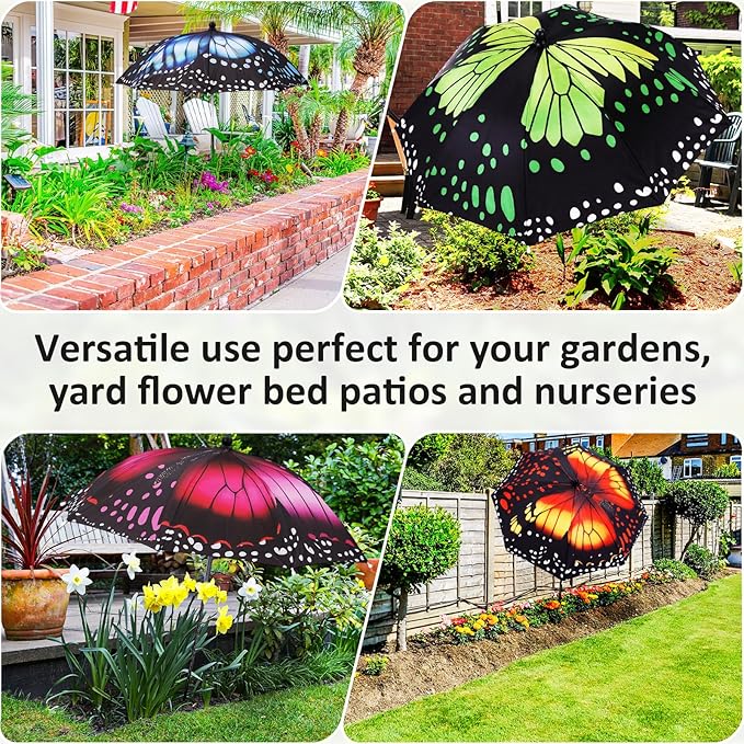 Plant Umbrellas for Outdoor Plants, Large Garden Plant Umbrella Shade Upgraded Adjustable Angle Height for Potted Plants Garden Beds