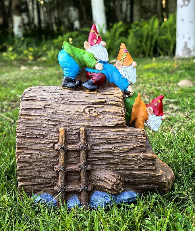 Decorative Gutter Downspout Extensions Statue,3" x 4" Downspout Extension Sculpture,Gnomes Decorative Rain Gutter Downspout Extension Figurine Decor Sculpture for Lawn Yard