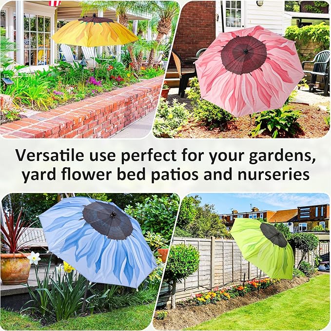 Plant Umbrellas for Outdoor Plants, Large Garden Plant Umbrella Shade Upgraded Adjustable Angle Height for Potted Plants Garden Beds