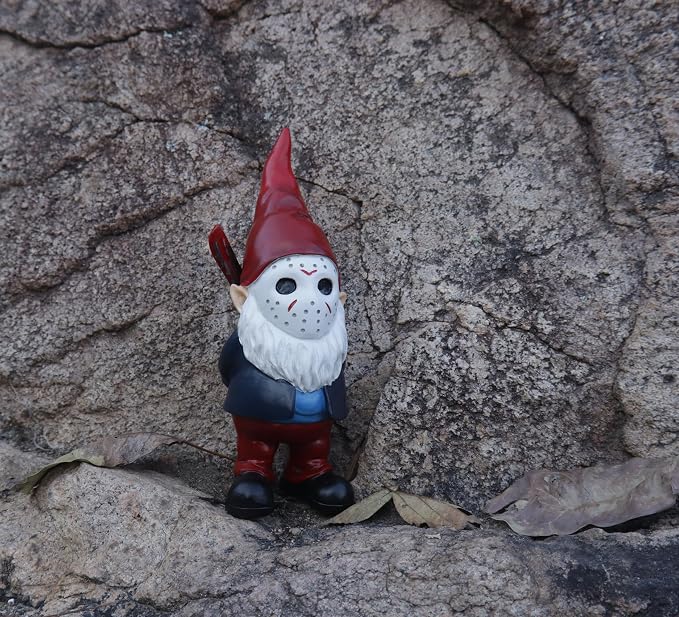 Garden Gnomes Outdoor Decor Horror Gnome Statues for Yard Decorations Gag Gifts for Women and Halloween