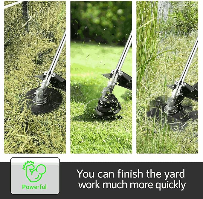58CC Weed Wacker, Gas Powered 4 in 1 String Trimmer, 2-Cycle Brush Cutter with Straight Shaft for Lawn and Garden Care Trimming (Green)