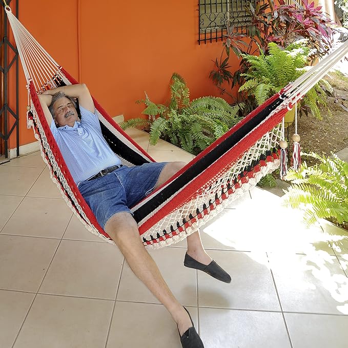 Portable Hammock Hammock for Two People, Outdoor Hammock Without Stand, Perfect for Outdoor, Indoor, Camping, Patio, Porch Includes a Woven Bag for Easy Storage and Transportation