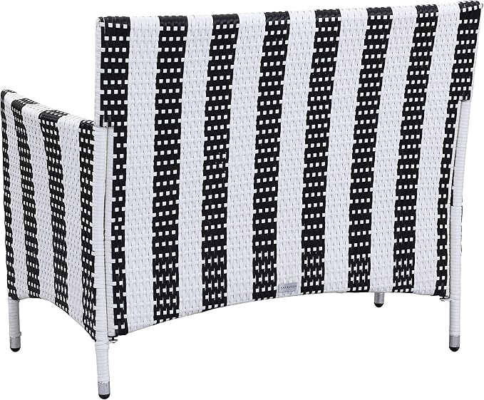 Safavieh Outdoor Collection Figueroa Black and White 4-Piece Patio Set