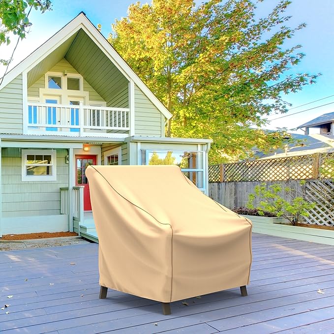 Budge Sedona Patio Chair Cover, Tan, Large