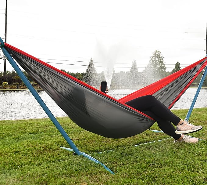 Equip Single Point Portable Hammock Stand - Perfect for Lounging & Camping Hammocks - Hang Around & Enjoy The Outdoors - Up to 400lbs Capacity