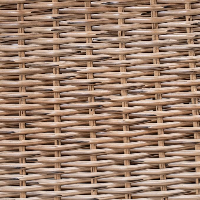 Christopher Knight Home Xavi Patio Acacia Wood Dining Set, Outdoor Side Table and Chairs Set with Slatted Panel Design and Handwoven Rattan Legs, Outdoor Furniture Set for Garden, 2 pcs, Brown + Teak