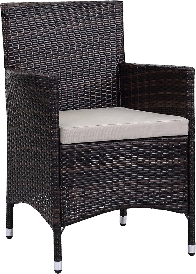 Safavieh Outdoor Collection Figueroa Brown and Sand 4-Piece Patio Set