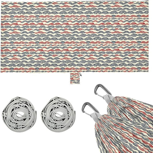 American Flag Retro Outdoor Hammock Rope Hammock for Outside Patio Garden