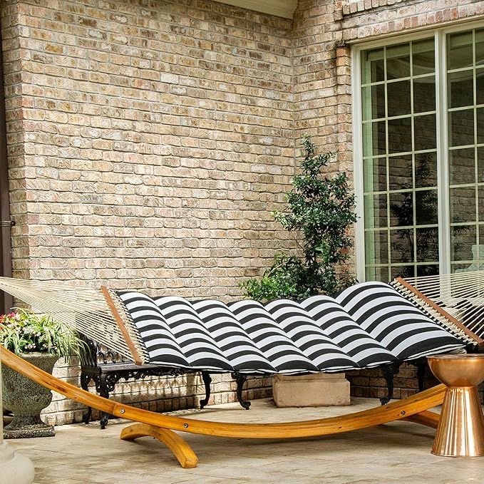 Hatteras Hammocks Cabana Classic Sunbrella Pillowtop Hammock with Free Extension Chains & Tree Hooks, Handcrafted in The USA, Accommodates 2 People, 450 LB Weight Capacity, 13 ft. x 55 in.